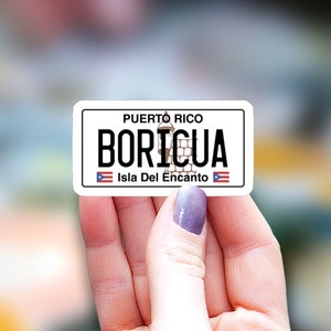 Boricua license plate sticker, boricua slang sticker, mom Sticker, Water Bottle Sticker, Laptop Sticker, kindle sticker, funny PR sticker