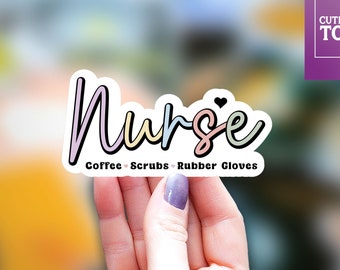 Nurse Sticker, gift for nurse, nursing Sticker, kindle sticker, cute nurse Sticker, Decal Laptop Sticker, sticker, nurse squad, nurse gift