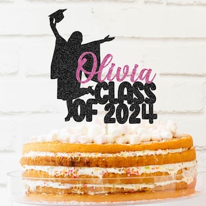 Personalized Graduation Topper, Custom Graduation Cake Topper, Personalized Grad Sign, Grad Cake Topper Class of 2024, Graduation PartyDecor