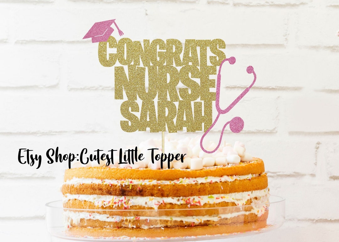 Personalized Nurse Graduation Topper, Graduation 2025, Medical School ...