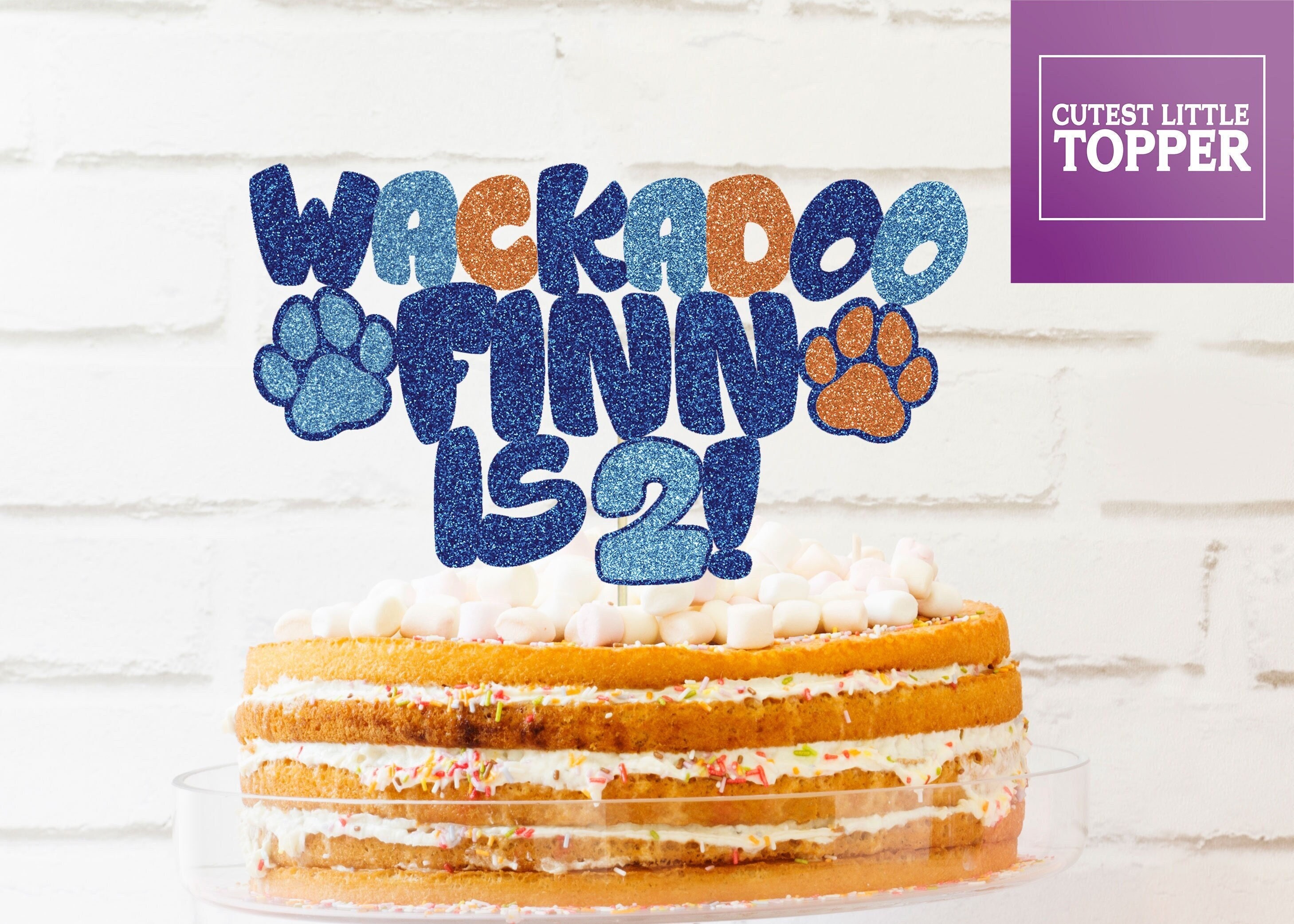 Wackadoo I'm 2 cake Topper