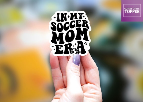 In my soccer mom era Sticker, soccer mama sticker, Water Bottle laptop Sticker Sticker, soccer mom sticker, kindle sticker soccer, journal