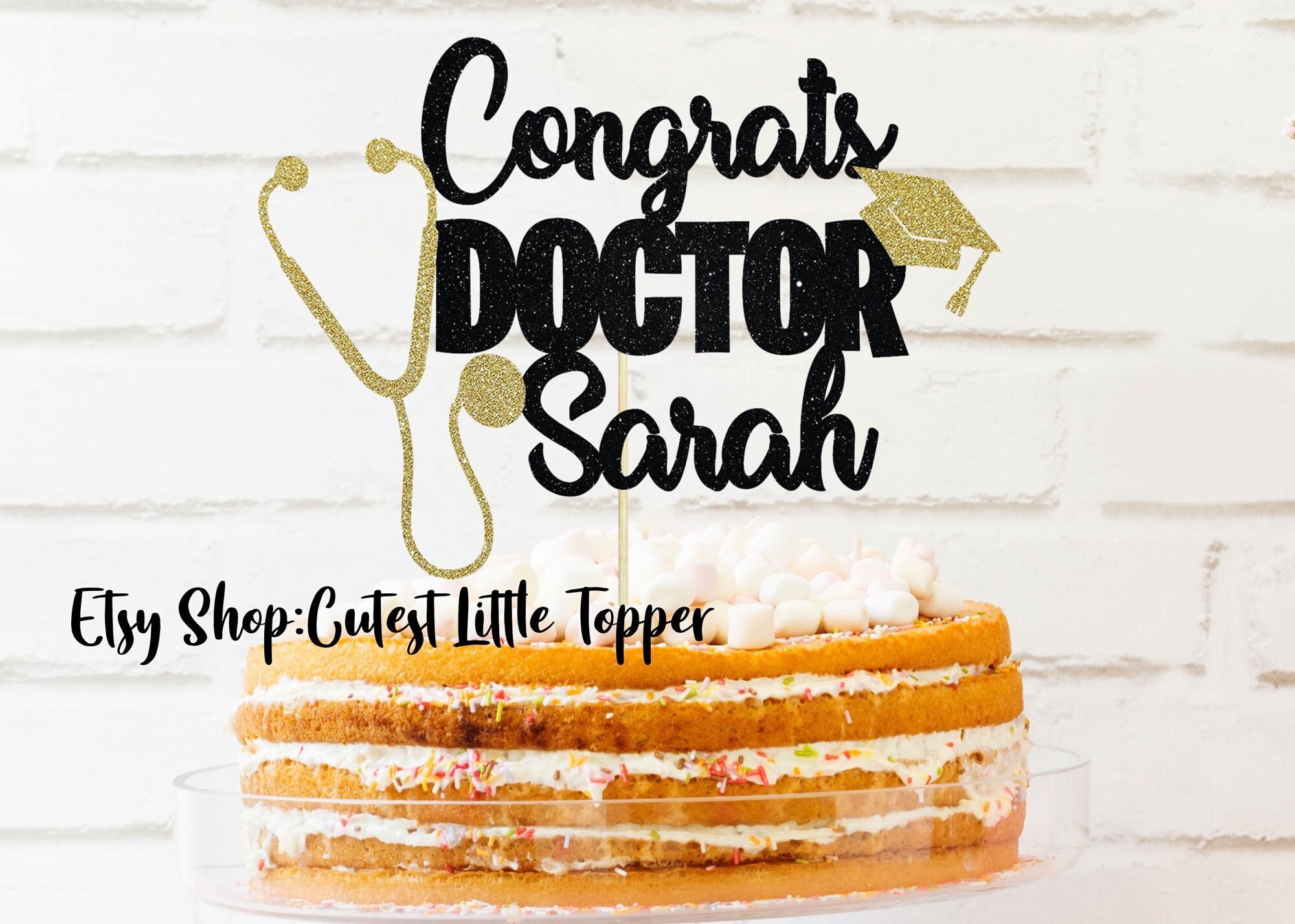 Personalized Doctor Graduation Topper, Graduation 2023, Medical School Graduate, Doctor Graduate, Doctor Topper, Doctor cake topper graduate