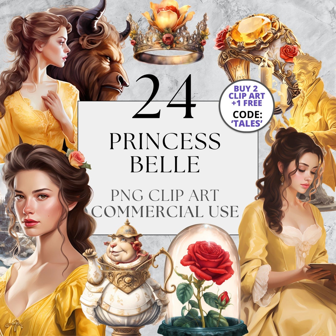 Princess Belle Clipart, Beauty and the Beast - PNG Clipart With Full ...