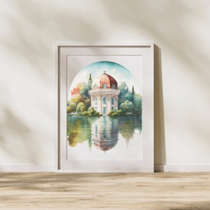 10 Watercolor Observatories | PNG | Beautiful Scenery Clip Art ...