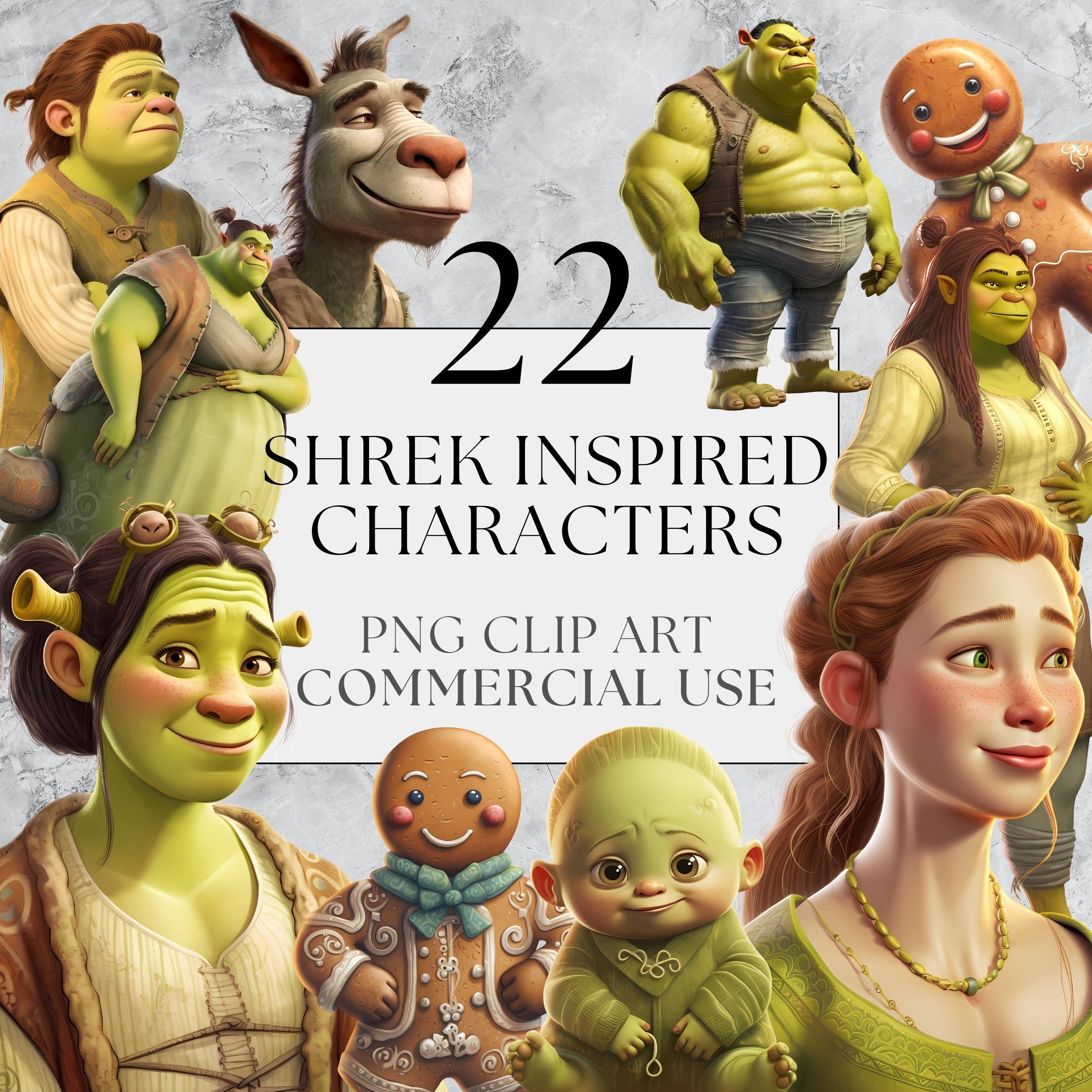 22 Shrek Inspired Characters Clipart Pack PNG Clipart With -  Sweden