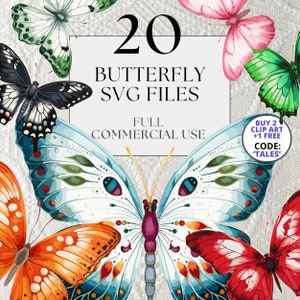20 wunderschöne Schmetterling-SVG-Designs, hochwertige SVG, vollständige kommerzielle Nutzung mit sofortigem Download