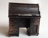 Holly Hobbie, Miniature Holly Hobbie Roll Top Desk, Miniature Collection 1970 39 s, Miniature, Doll Furniture, Hollie Hobbie Collectible, Desk