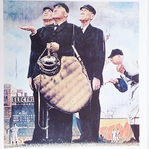 Norman Rockwell - Norman Rockwell Print - Bottom of the Sixth 1949 - Classic Rockwell Art Poster - Norman Rockwell Reprint - Rockwell Art