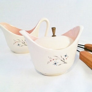 Cream and Sugar Porcelain Serving Dishes