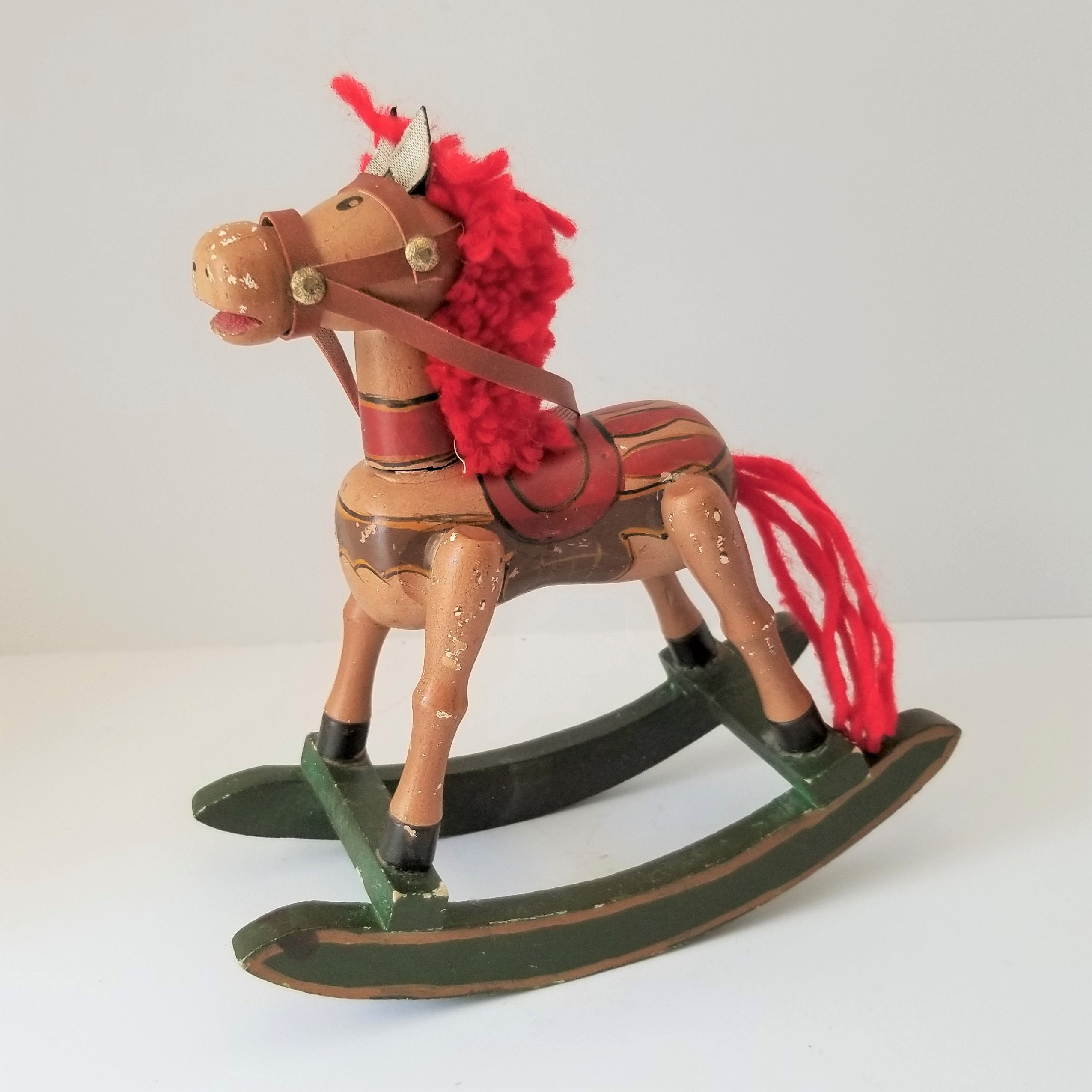 ROCKING HORSE Vintage Little Wood Rocking Horse 1960's Toy Rocking ...