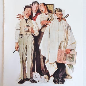 Norman Rockwell Print - Norman Rockwell The Quartet 1936 - Rockwell Reprint - Rockwell Poster - Classic Rockwell - Vintage Poster - Quartet