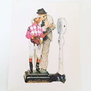 Norman Rockwell - Norman Rockwell Print  Weighing In 1958- Copy of Norman Rockwell Print - Classic Norman Rockwell Poster - Eddie Arcaro