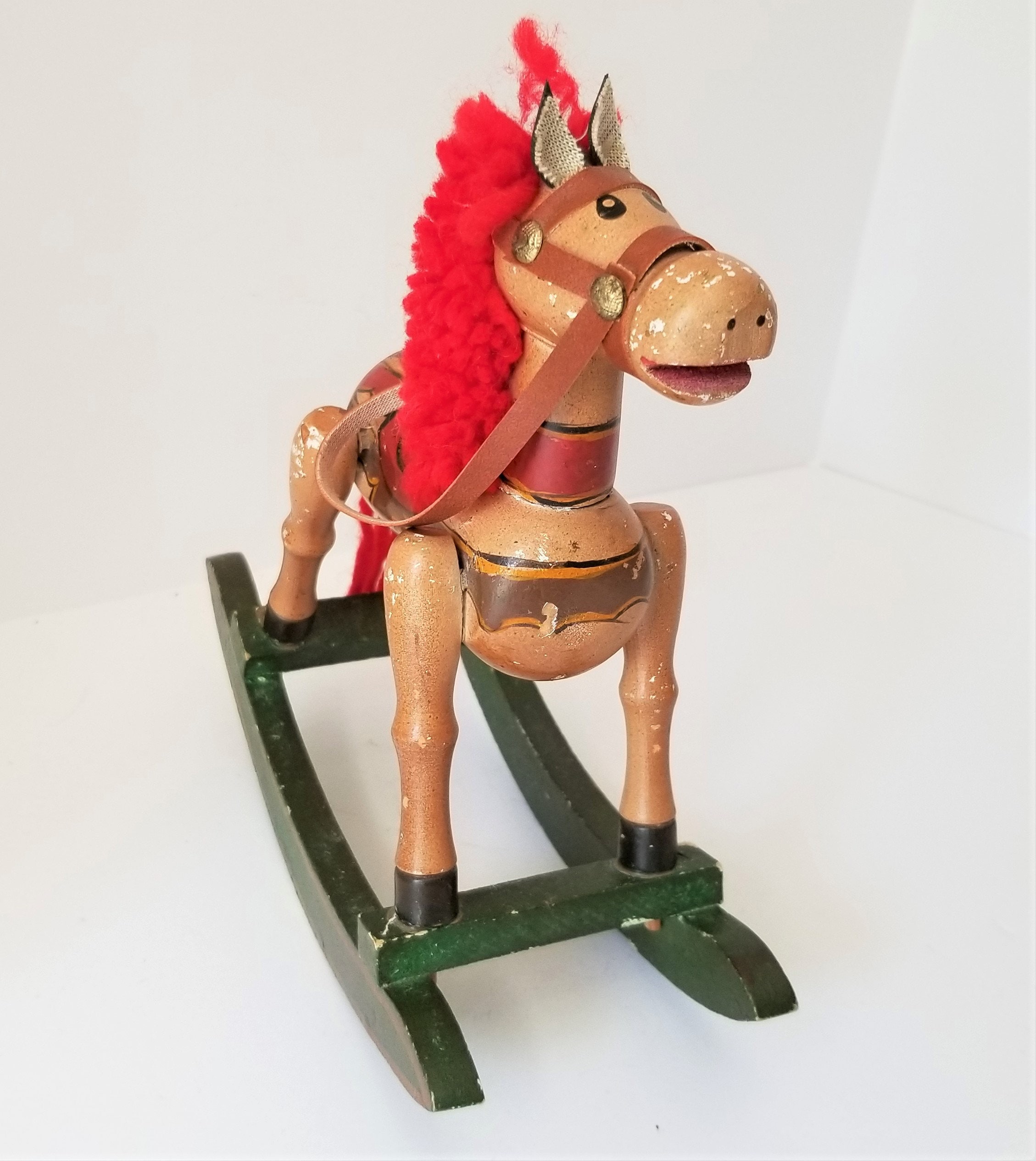 ROCKING HORSE Vintage Little Wood Rocking Horse 1960's Toy Rocking ...
