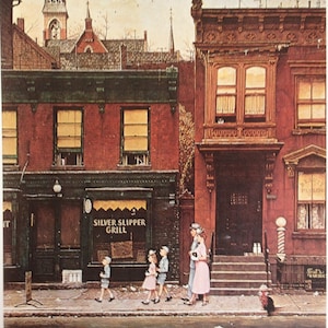 Norman Rockwell -  Walking to Church 1953 - Norman Rockwell Print - Copy of Norman Rockwell Print - Poster - Church Goers - Vintage Rockwell