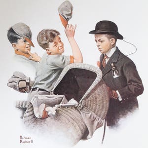 Norman Rockwell - Norman Rockwell Print - Copy of Norman Rockwell Print - Home Duty 1916 - Norman Rockwell Poster - Classic Rockwell Reprint