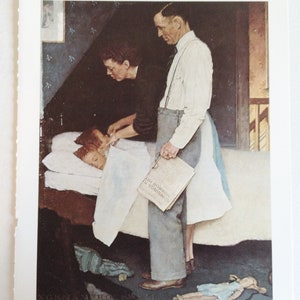 Norman Rockwell - Norman Rockwell Print - Copy of Norman Rockwell Print - Freedom From Fear - 1943 - Norman Rockwell Poster Rockwell Reprint
