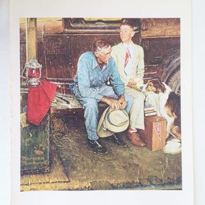 Norman Rockwell - Norman Rockwell Print - Copy of Norman Rockwell Print - Breaking Ties - 1954 - Norman Rockwell Poster - Classic Rockwell