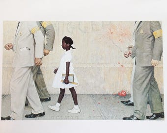 Vintage Norman Rockwell &quot;The Problem We All Live With&quot; Reprint