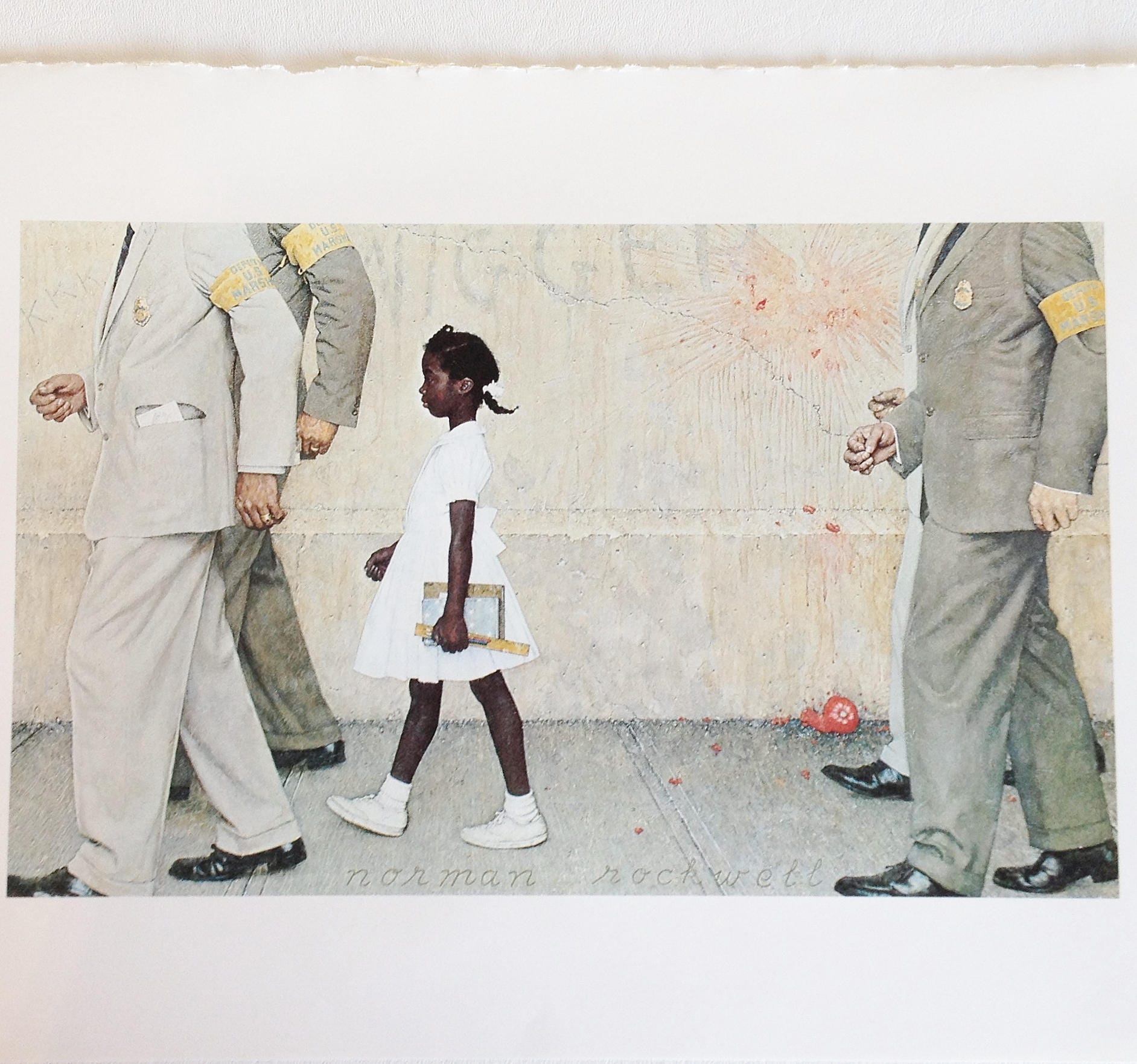 The Problem We Live With 1964 Vintage Norman Rockwell Reprint Poster Saturday Evening Post