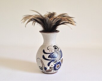 メキシコ工芸品　陶器　花瓶　ヴィンテージ　民藝 ヴィンテージのトナラ鳥花瓶、メキシコの民芸品 - Etsy 日本