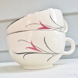 Teacups - Simple Chic Salem China Serenade Tea Cups - China Teacups - Serenade China - Salem Teacups - Elegant Tea Cups