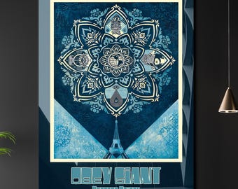 OBEY Earth Crisis A3 A4 Fine Art Print. Classic Shepard Fairey Design. Obey Giant. Street Art. Graffiti.