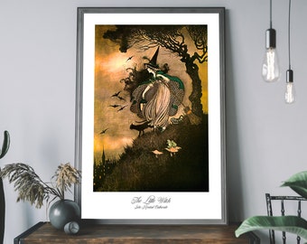 Stampa artistica della piccola strega di Ida Outhwaite: poster di magia occulta
