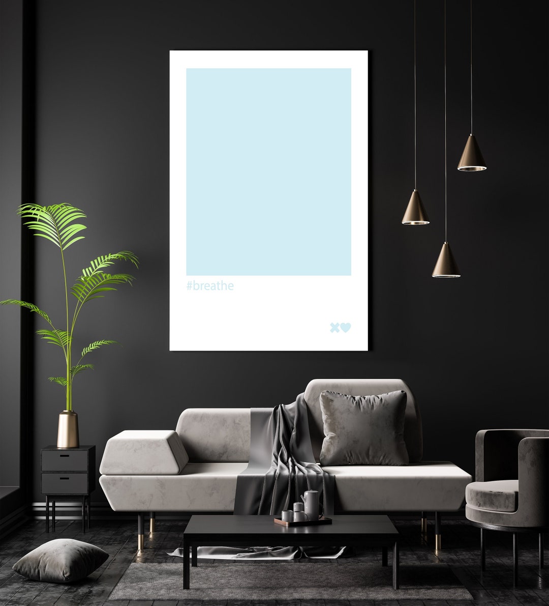 Breathe A3 A4 Fine Art Matte Print. Abstract Modern Pantone Art