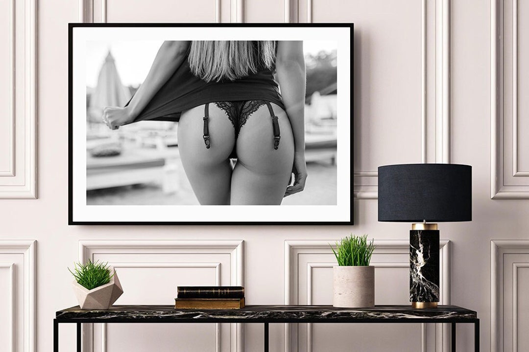 Pin Up Panty Porn - Black Panties Erotic Nude Black and White Photograph A3 A4 - Etsy