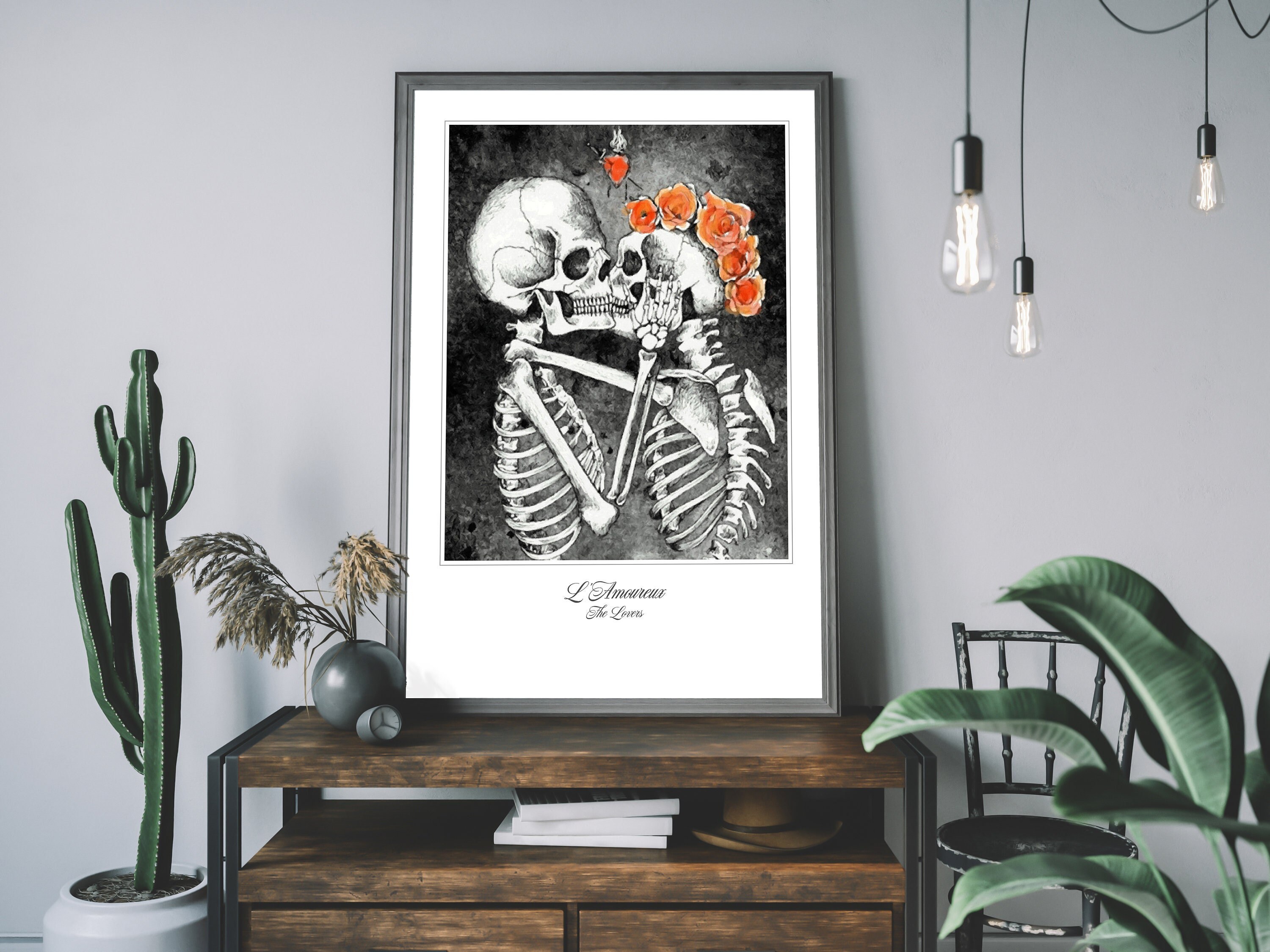 Art Print L'amoureux the Lovers Sixth Tarot Card. Skull - Etsy Ireland