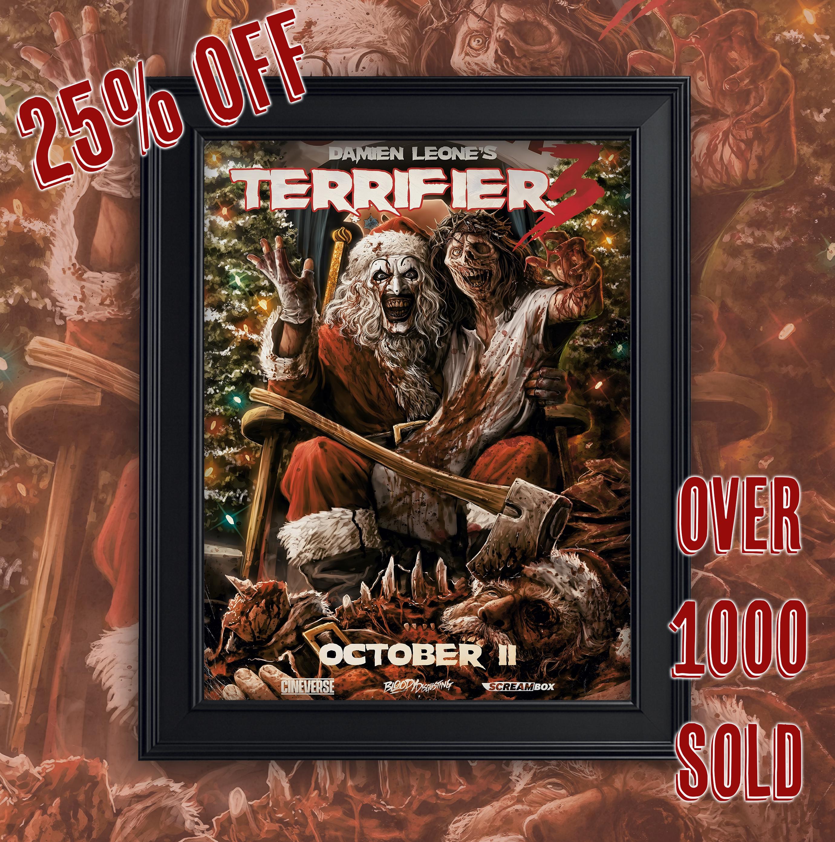 Terrifier 3 Movie Poster A3 A4 Fine Art Print. Classic Modern