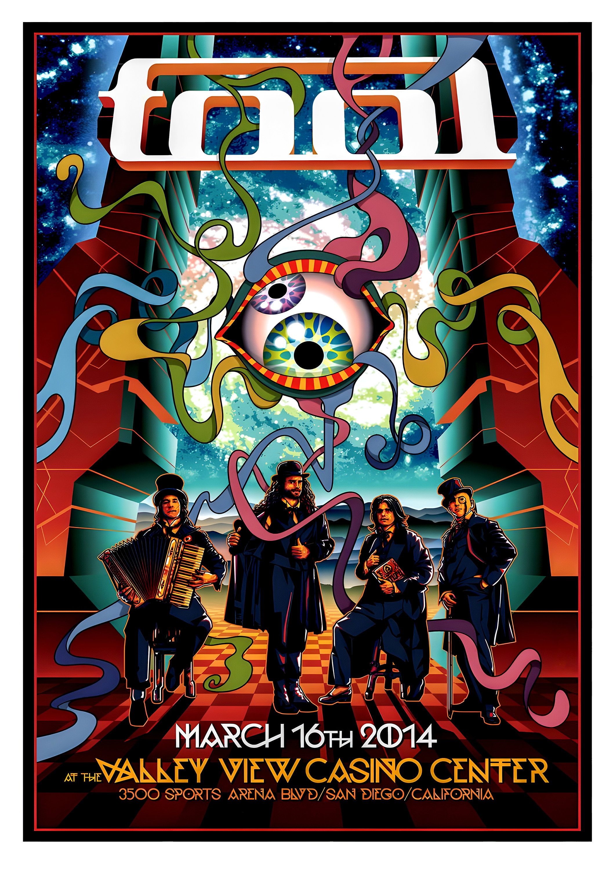 Tool Gig Poster Matte A3 A4 Art Print. San Diego 2014. Vintage