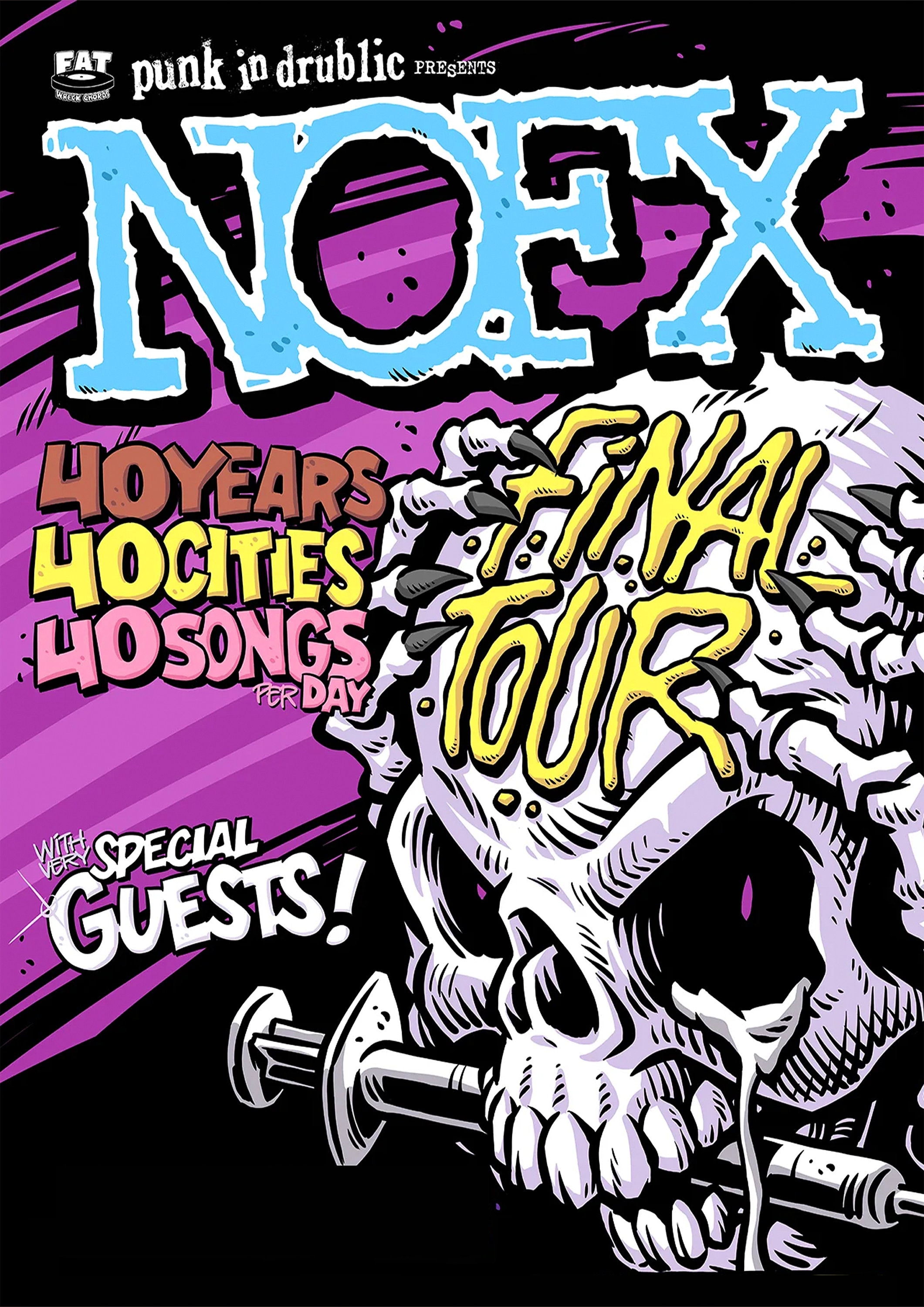nofx ファイナルツアーポスター NOFX Final Tour REPRODUCTION Gig Poster Matte A3 A4 Art