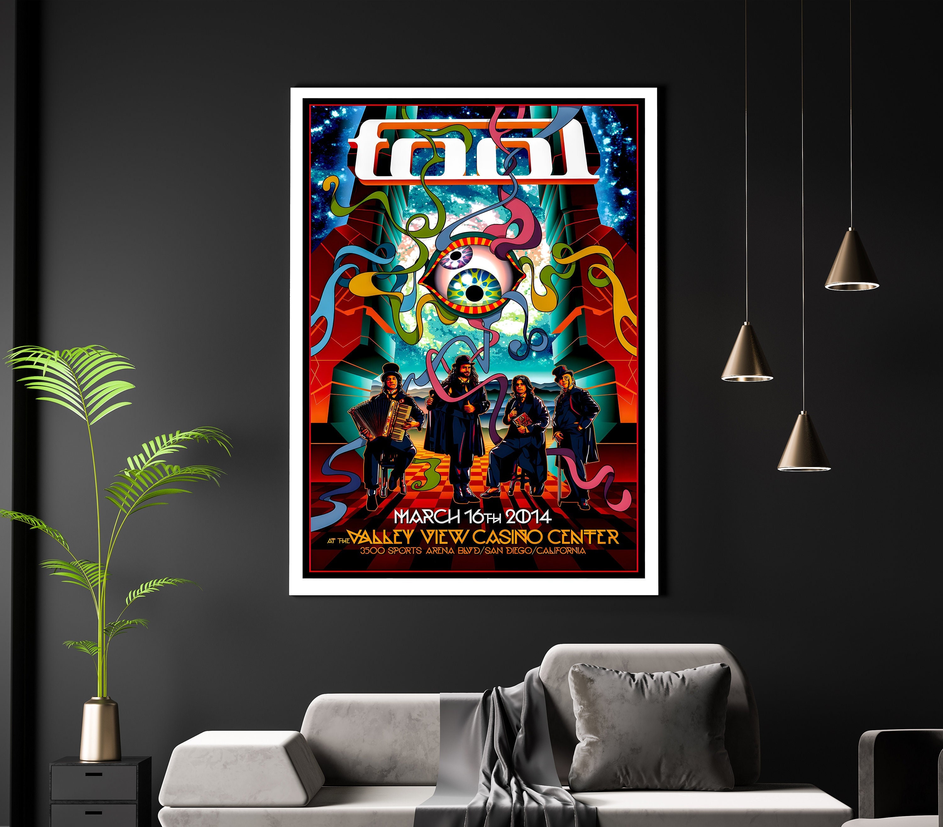 Tool Gig Poster Matte A3 A4 Art Print. San Diego 2014. Vintage Rock Metal Concert. Maynard Heavy Metal Rock Punk Download