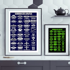 Gemeenschappelijke UFO Sapes Art Print A3 A4 Aliens ETs Space Ship Bob Lazar Pentagon Flying Saucer Disc Believe X Files UAP Fenomeen Sci-Fi