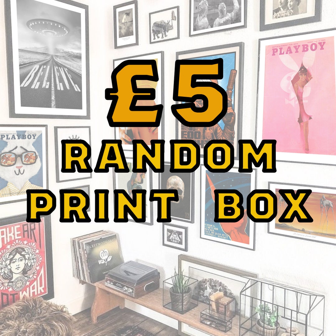 Random Print Picture Random Art Print Box: Vintage Pin Ups, Horror, Spiritual A4 Prints - Etsy