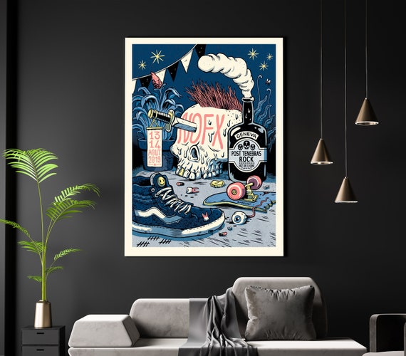 NOFX REPRODUCTION Gig Poster Matte A3 A4 Art Print. Geneva Punk in