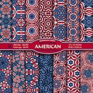 14 ilustraciones digitales bandera americana bandera llena de estrellas descarga instantánea descarga instantánea de la bandera de Amercan América América