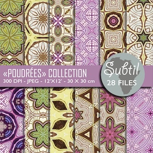 pack of 28 digital files of wax inspiration poudree color ankara style