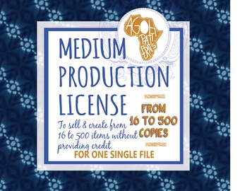 Medium Production License from 16 to 500 products