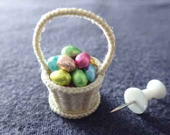 1/12th Scale Basket of Easter Eggs