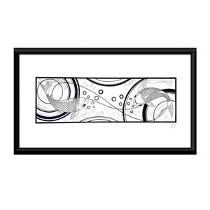 Linoprint ‘Line Dance’