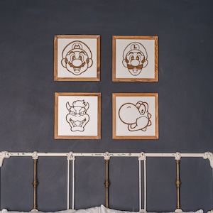 Mario Room Decor, 14x14 inch, Super Mario Room Decor, Super Mario Room, Mario Bedroom Decor, Mario Bedroom, Mario Wall Art, Mario Wall Decor