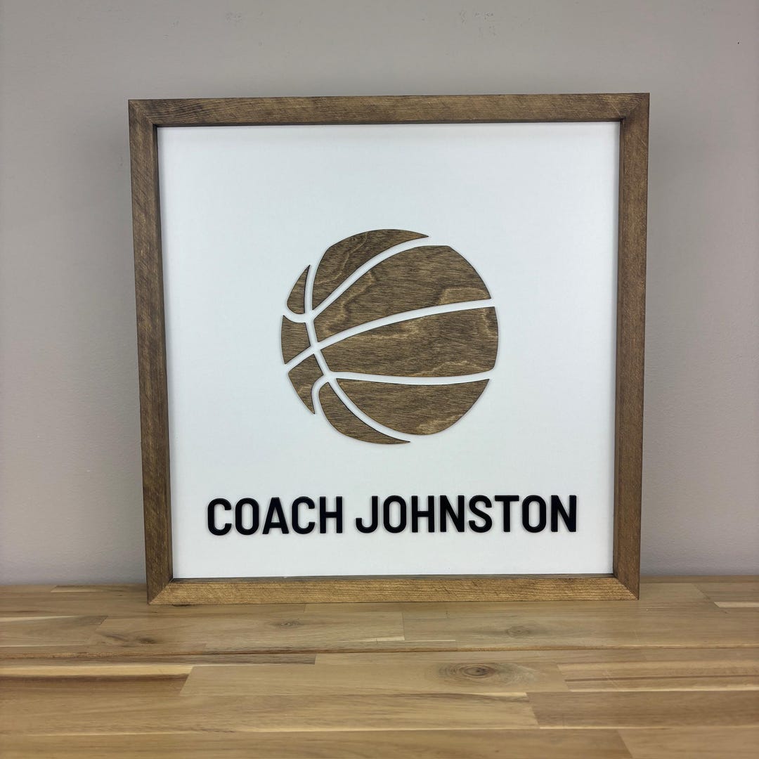 Basketball Coach Sign, Basketball Coach Gift, Personalized Basketball ...