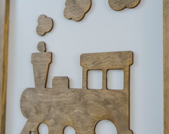 Train Sign, Boys Room Decor, Train Room Decor, Railroad Signs, Train Room, Train Decor Toddler, Train Bedroom, Wood Train Signs
