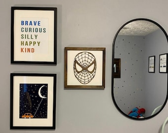 Kids Bedroom Decor, Spiderman Room Decor, Spiderman Bedroom, Spiderman Bedroom Decor, Spiderman Wood, Spiderman Sign, Spiderman Art