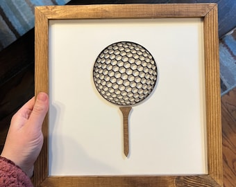 Golf Ball Sign, Golf Room Decor, Golf Art, Golf Decor for Boys Room, Golf Decor for Nursery, Wall Decor Golf, Boys Room Decor, Golf Sign