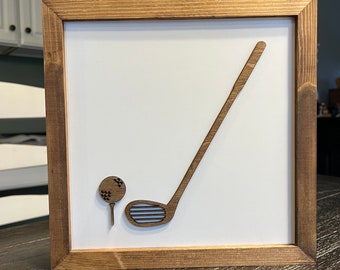 Golf Sign, Golf Ball Sign, Golf Room Decor, Golf Art, Golf Decor for Boys Room, Golf Decor for Nursery, Wall Decor Golf, Boys Room Decor