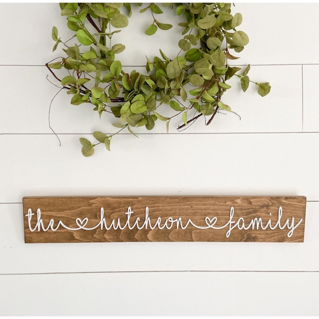 Personalized Family Name Sign | Custom Gift | Wedding Gift ...